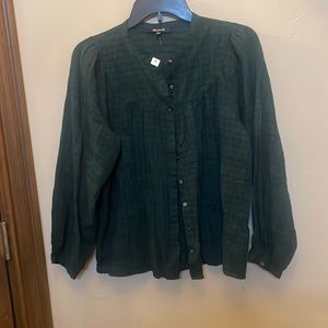 NEW Madewell plaid Blouse!  Xsmall